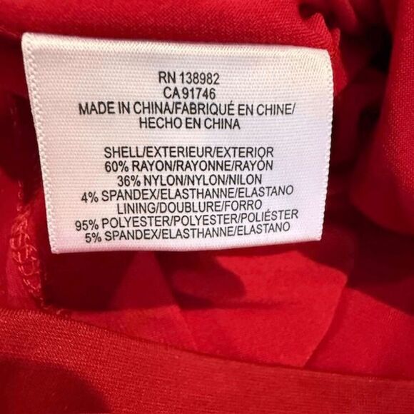 Dress the Population Quinn One Shoulder Red Bodycon Dress Stretch Size Medium - Picture 8 of 13